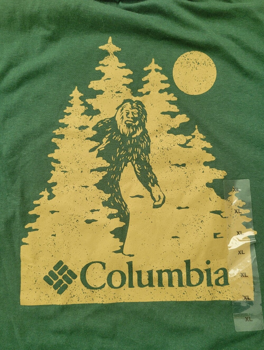 Bigfoot Graphic Columbia Men’s Forest Green Short-Sleeve Tee